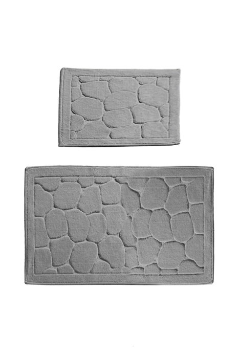 Mijölnir Juego de alfombrillas de baño Parma - Gris Mijölnir Juego de alfombrillas de baño Parma - Gris